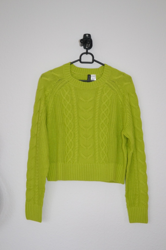 limegrøn cropped sweater - h&amp;m